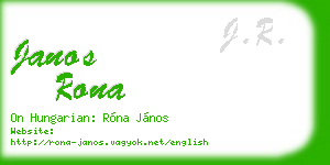 janos rona business card